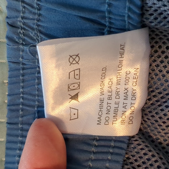 CK Men's Mesh Lined Elastic Waist With Adjustable Tie Swim Shorts Blue Size 36 - Picture 8 of 10